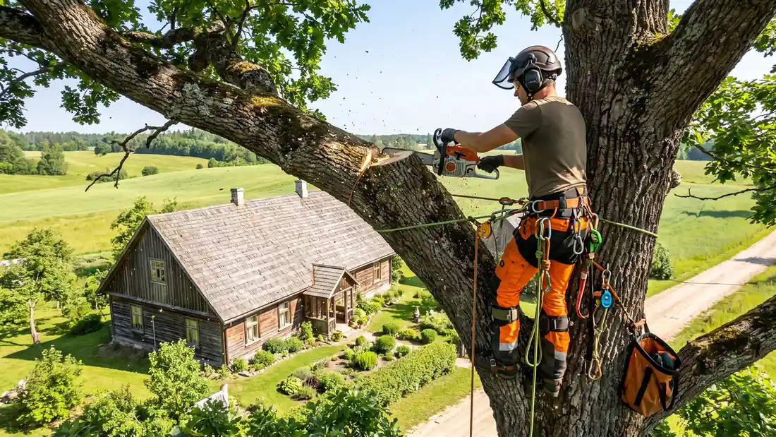 Bīstamo koku zāģēšana un arboristi – cenas un pakalpojuma pieteikums | Mājas Vide